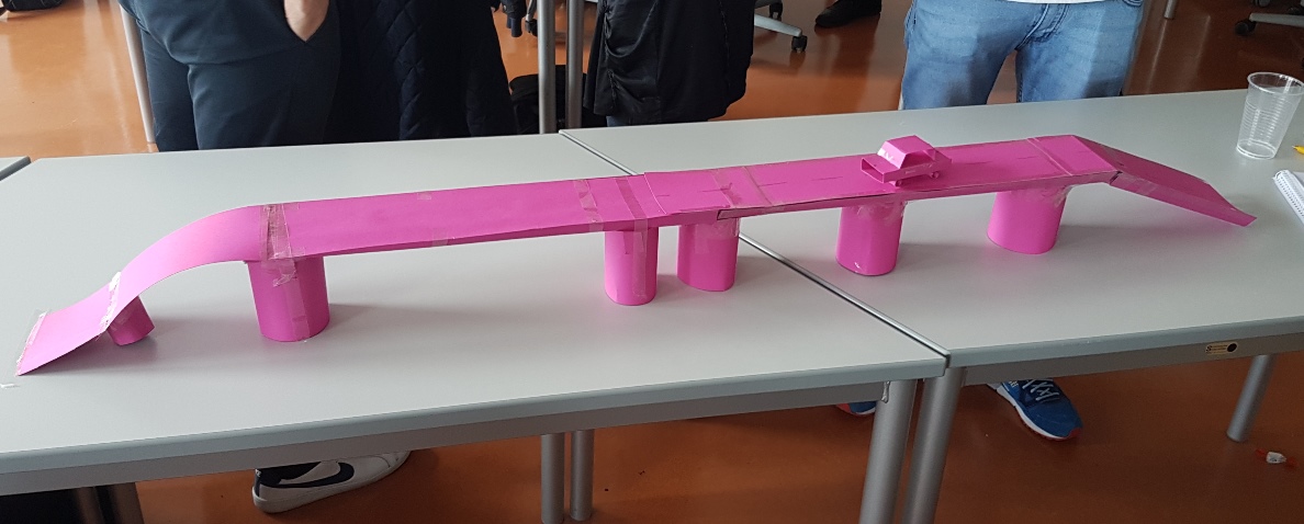 kleine Brücke bei Einführungsspiel Technikerschule