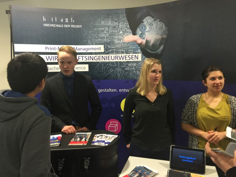 Hausmesse 2016 Stand der Hochschule der Medien 